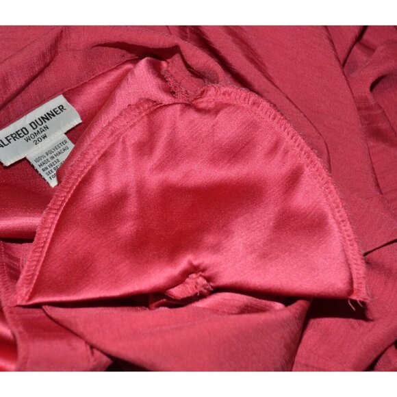 Alfred Dunner Womens Pink Button Up 3/4 Sleeve Blouse Top Plus Size 20W Career - Picture 7 of 9